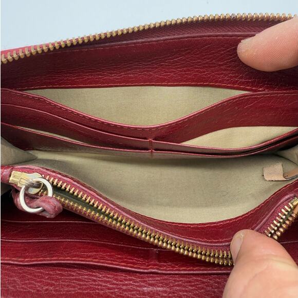 Chloe Lily Leather Continental Zip Around Wallet*Burgundy*Very nice condition - Picture 11 of 15